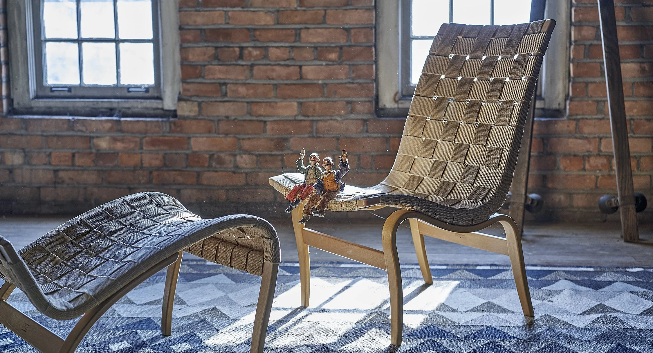 Bruno Mathsson Pernilla Lounge Chair and Footstool — The S. pace